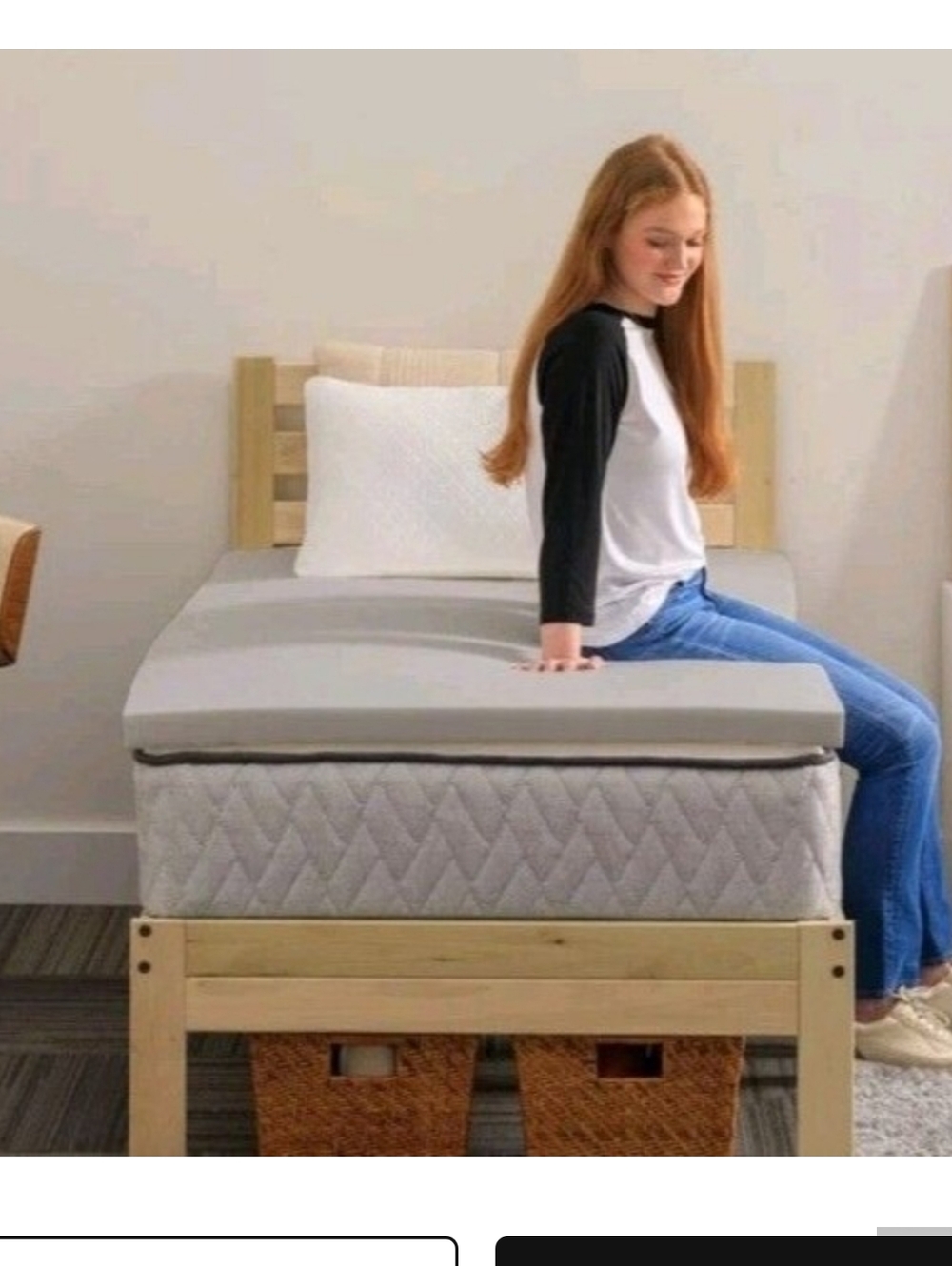 Sealy Twin XL Charcoal Infused Memory Foam Dorm Sleep Bundle, 3-Piece Set New